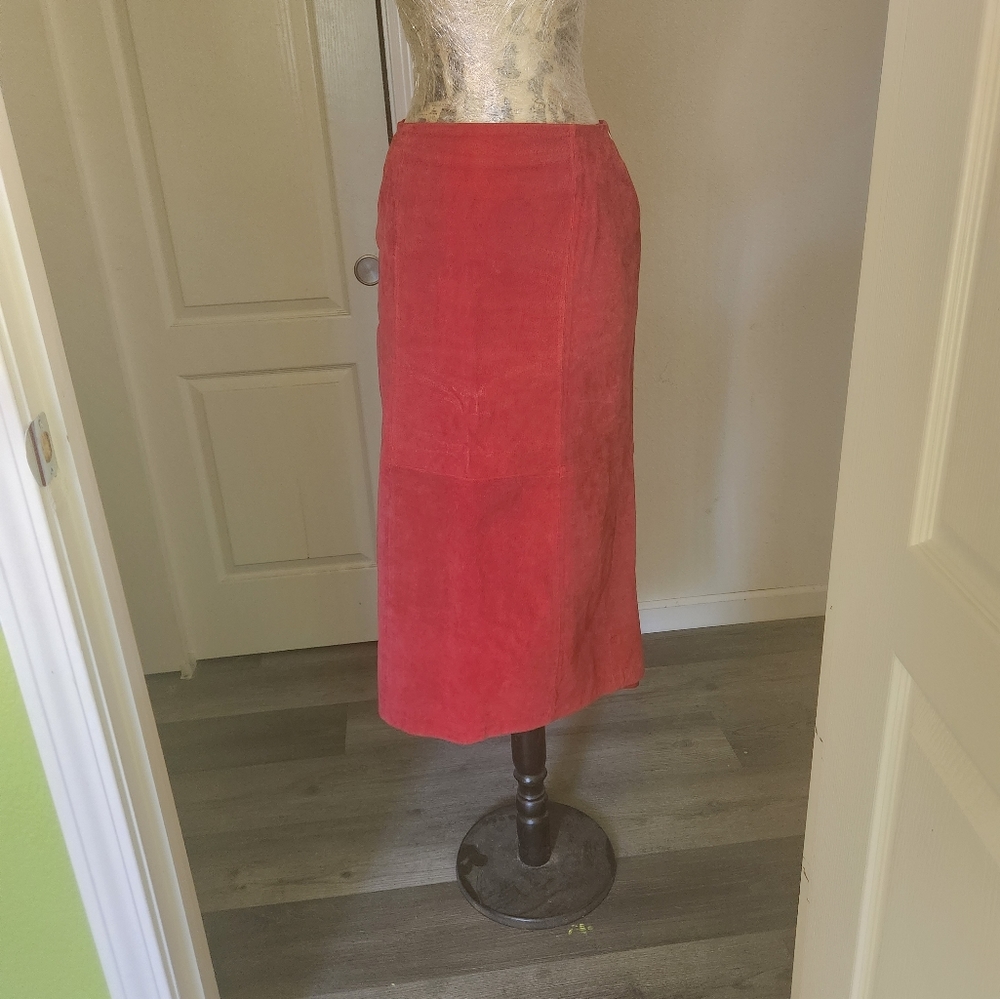 Long Leather Skirt